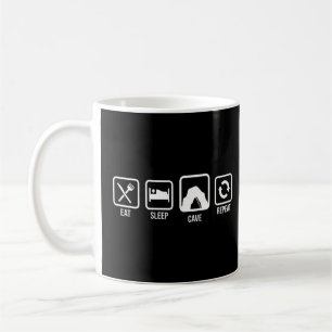 Upprepa Caver Speleology Spelunking Kaffemugg