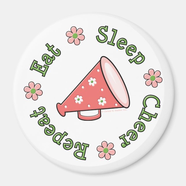 Upprepa Cheerlead Magnet i viloläge (Framsidan)