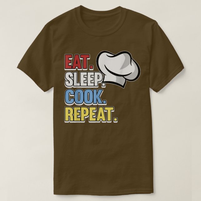 Upprepa Chef Cooking Kitchen Food Gr T Shirt (Design framsida)