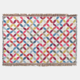 Upprepa cirkelkvartal lämna stil mönster kasta mysfilt