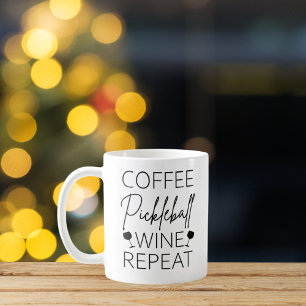 Upprepa Coffee Pickleball Vin Kaffemugg