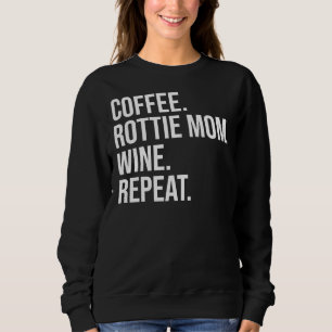 Upprepa Coffee Rottweiler Mamma Vin T Shirt
