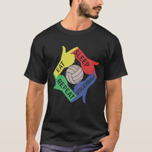 Upprepa Coola Idrottsman för sömn Volleyball Uppre T Shirt