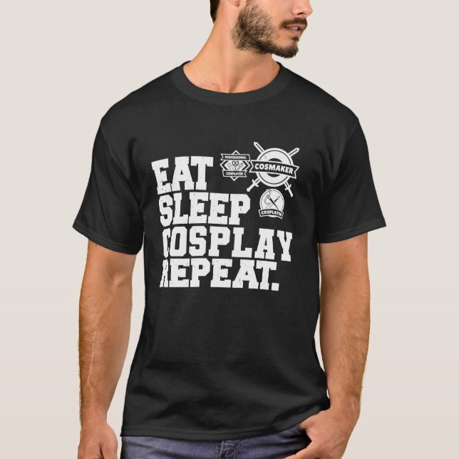 Upprepa Cosplayer Eat-viloläge T Shirt (Framsida)