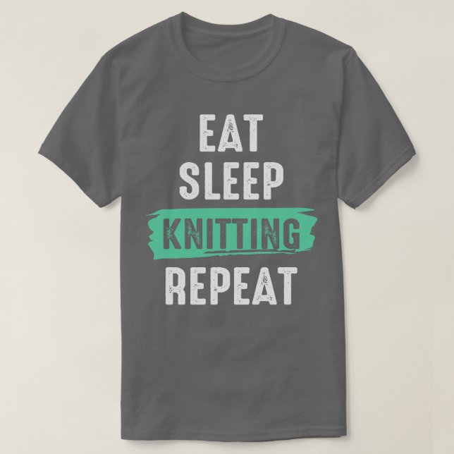 Upprepa Crochet Quote Knitter Cr T Shirt (Design framsida)