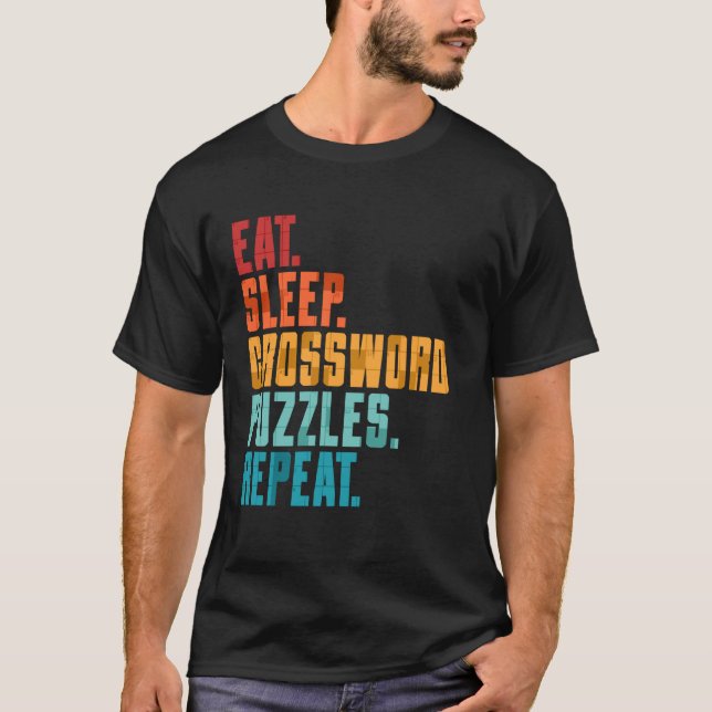 Upprepa Crossword Älskare T Shirt (Framsida)