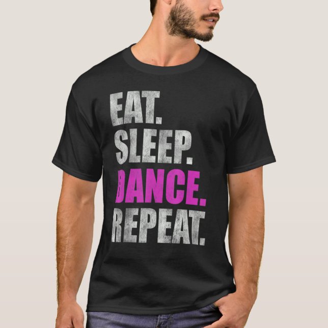 Upprepa dansare för matsvinn t shirt (Framsida)