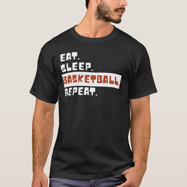 Upprepa den vackra basketbollen Älskare T Shirt (Framsida)