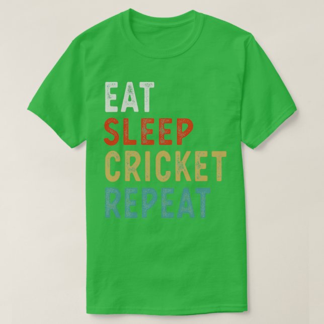 Upprepa den ynkliga Cricket Player-presentationen T Shirt (Design framsida)