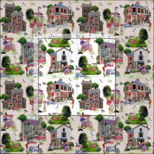 Upprepa design för Ice Cream Land Tyg