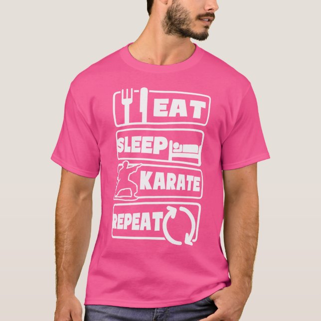 Upprepa design Karate T Shirt (Framsida)