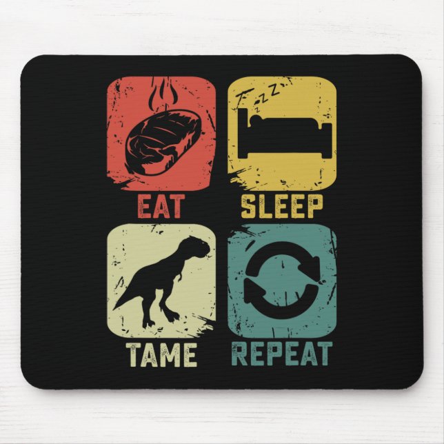 Upprepa Dinosaur-spel Geek Funny G Musmatta (Framsidan)
