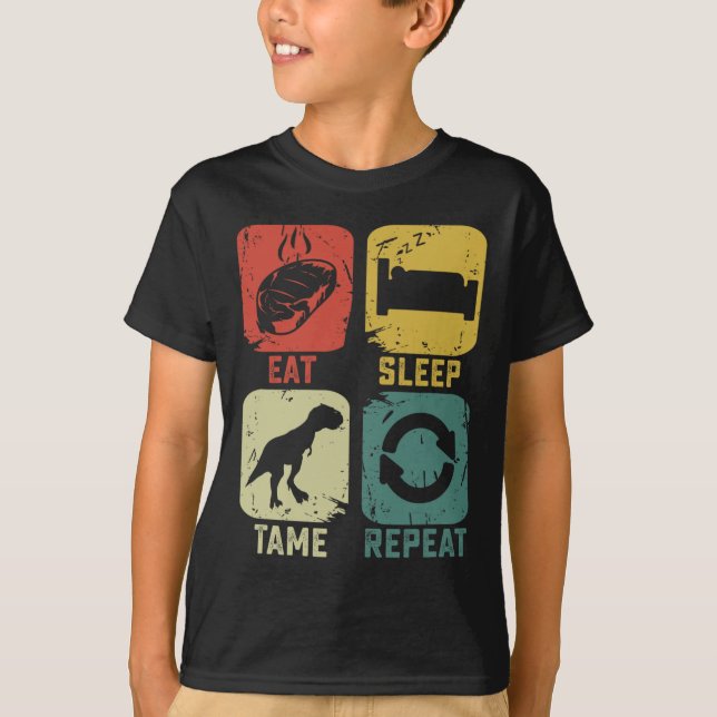 Upprepa Dinosaur-spel Geek Funny G T Shirt (Framsida)