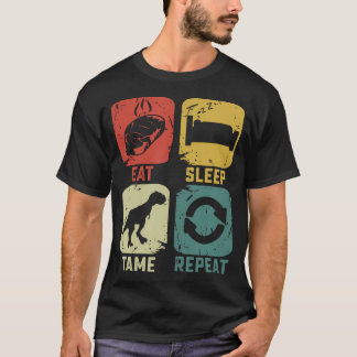 Upprepa Dinosaur-spel Geek Funny i viloläge T Shirt