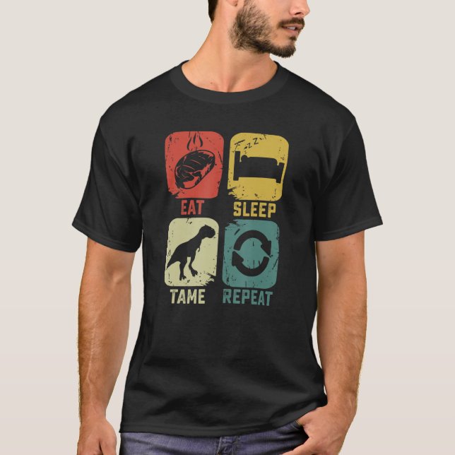 Upprepa Dinosaur-spel med könsceller i viloläge T Shirt (Framsida)