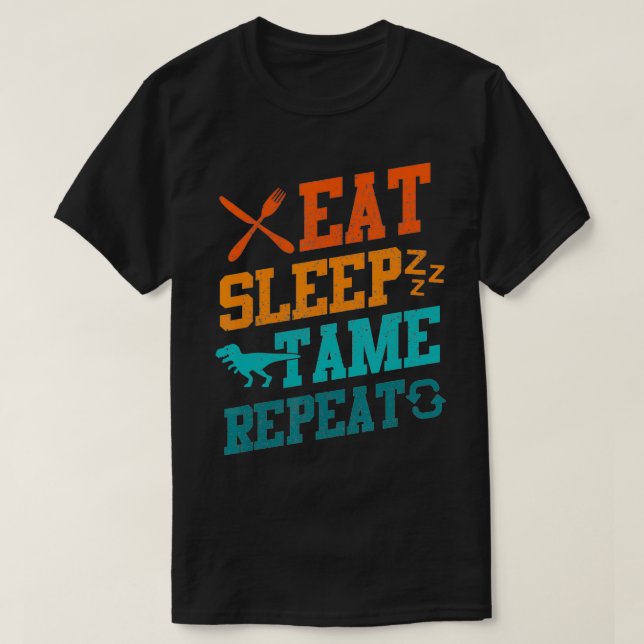 Upprepa Dinosaur Trex Älskare Dino Ca T Shirt (Design framsida)