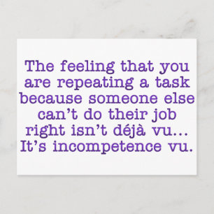 Upprepa ditt eget för inkompetent:Medarbetare Vykort