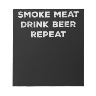 Upprepa dricksrök i Kött Funny BBQ Älskare Anteckningsblock