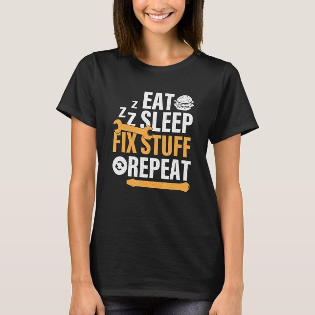 Upprepa Eat Burger-viloläge Åtgärda Saker T Shirt (Framsida)