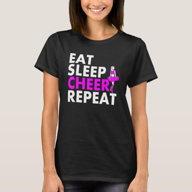 Upprepa Eat Ssov CheerLedare T Shirt (Framsida)