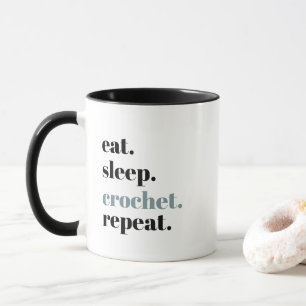 Upprepa Eat Ssov Crochet Mugg