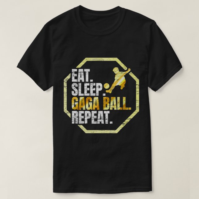 Upprepa Eat Ssov Gaga Boll T Shirt (Design framsida)