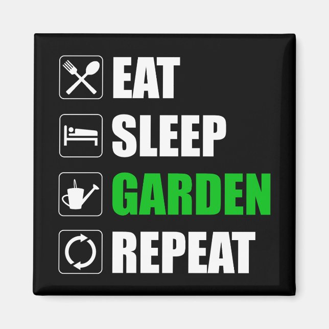 Upprepa Eat Ssov Garden Repeat Magnet (Framsidan)