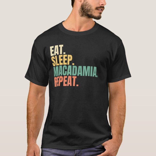Upprepa Eat Ssov Macadamia T Shirt (Framsida)