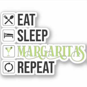 Upprepa Eat Ssov Margaritas Klistermärken