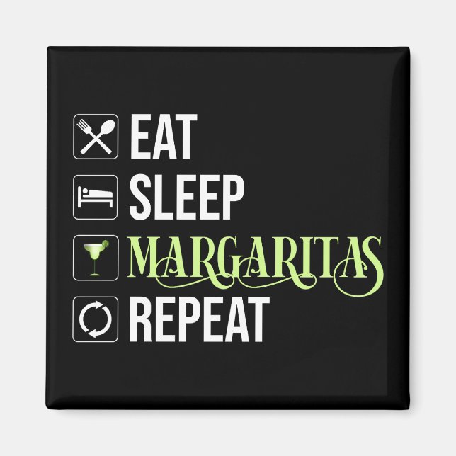 Upprepa Eat Ssov Margaritas Magnet (Framsidan)