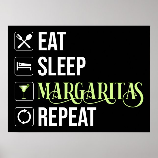 Upprepa Eat Ssov Margaritas Poster (Framsidan)