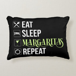 Upprepa Eat Ssov Margaritas Prydnadskudde
