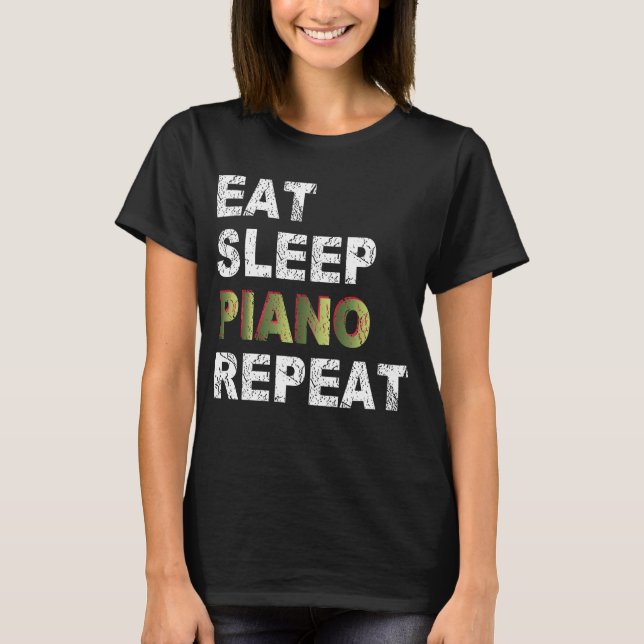 Upprepa Eat Ssov Piano T Shirt (Framsida)