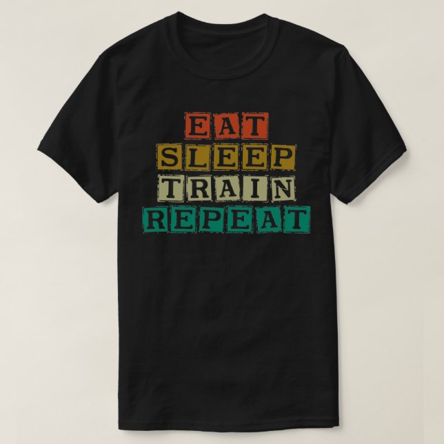 Upprepa Eat Ssov Tåg T Shirt (Design framsida)