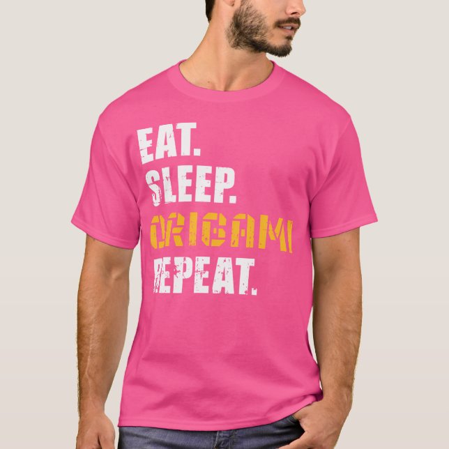 Upprepa Eat Ssparris Origami T Shirt (Framsida)