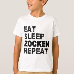 Upprepa Eat Sviloläge Zocken T Shirt