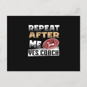 Upprepa efter mig Ja-coach   Fotboll älskare Vykort