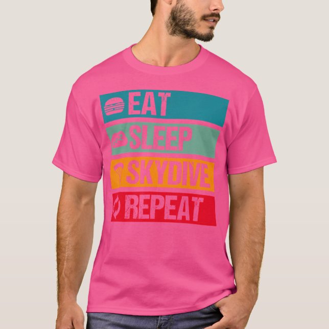 Upprepa en fallande Skydiver-skiva i viloläge T Shirt (Framsida)