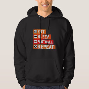 Upprepa enkelt Trendig för att äta viloläge Hoodie