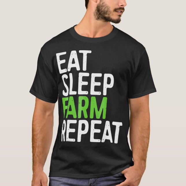Upprepa Farmer Gift för näringsliv och viloläge T Shirt (Framsida)
