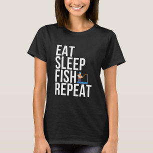 Upprepa fisk i viloläge - för fiske. t shirt