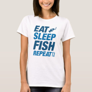 Upprepa fisk i viloläge t shirt
