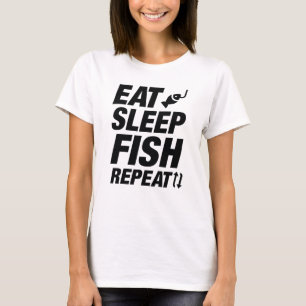 Upprepa fisk i viloläge t shirt