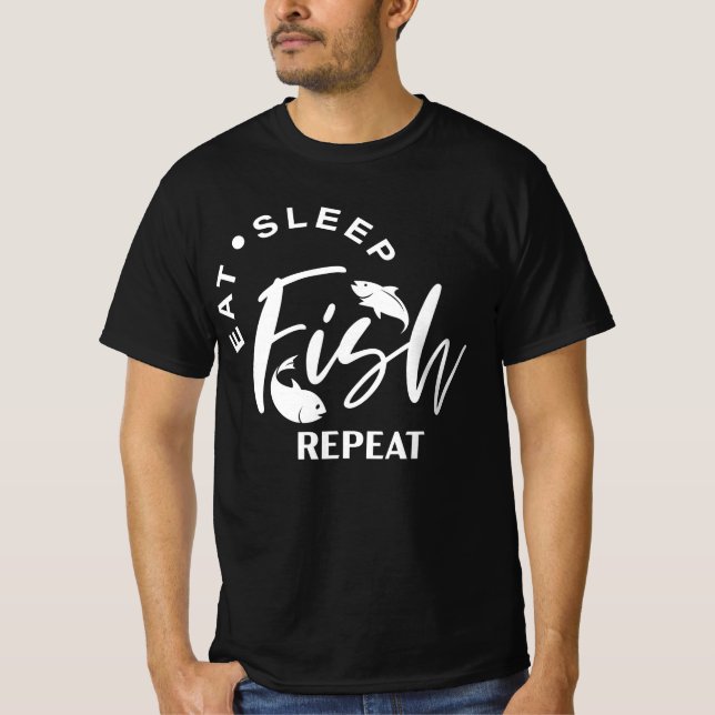 Upprepa fisk i viloläge t shirt (Framsida)