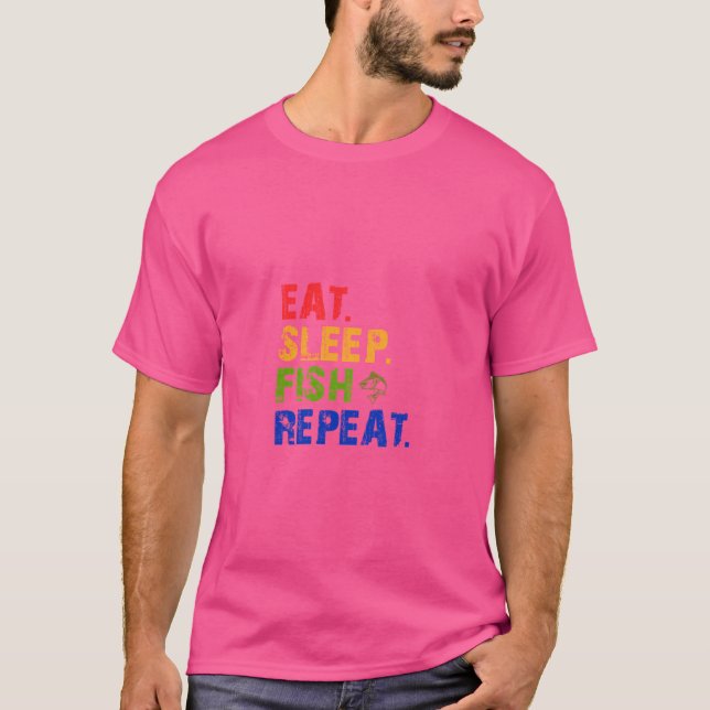 Upprepa fisketötsparande fisk t shirt (Framsida)