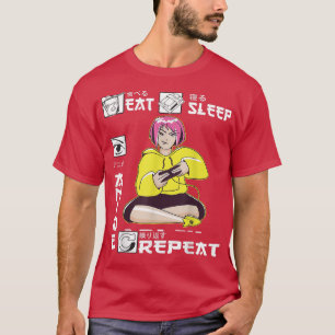 Upprepa flickvideospel japansk Ka T Shirt