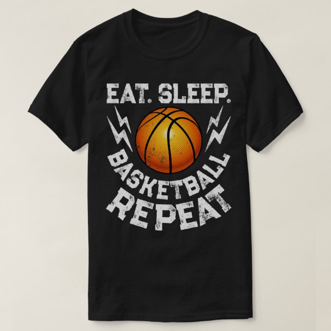 Upprepa för manar basketboll för viloläge t shirt (Design framsida)