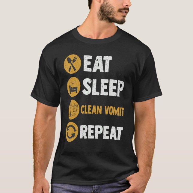 Upprepa för manar och W för Renat viloläge T Shirt (Framsida)