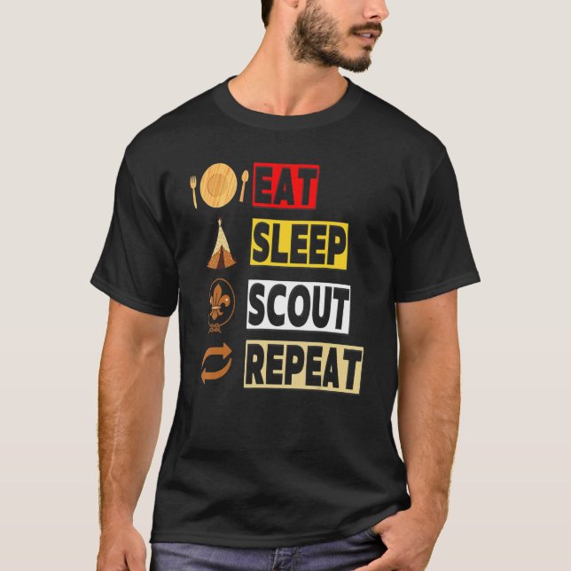 Upprepa För manar W vid viloläge T Shirt (Framsida)