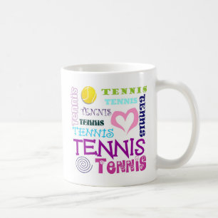 Upprepa för tennis kaffemugg